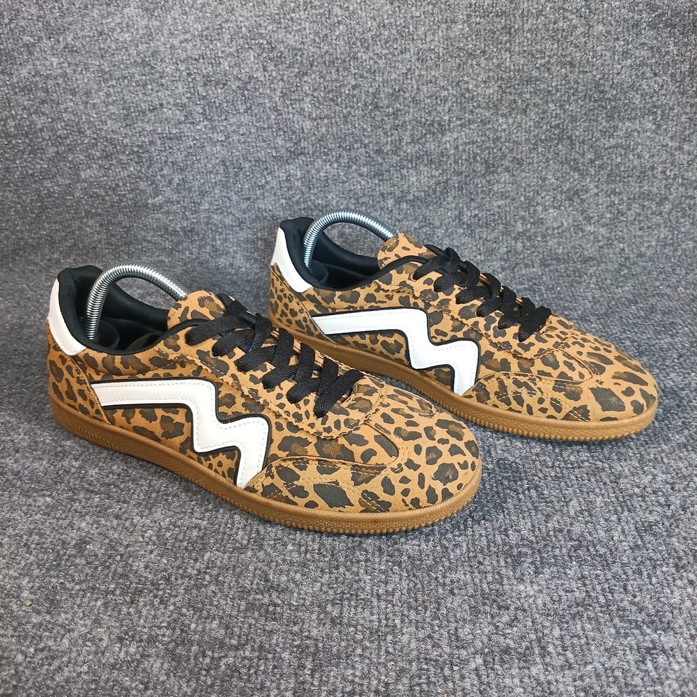 Steve Madden G-Kicker Sneakers Women Size 11 Brown Leopard Cheetah Low Top Shoes
